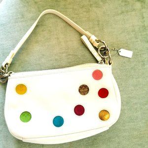 Authentic Coach polka dot small purse